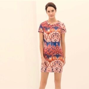 Zara Watercolor Scuba Dress Size M